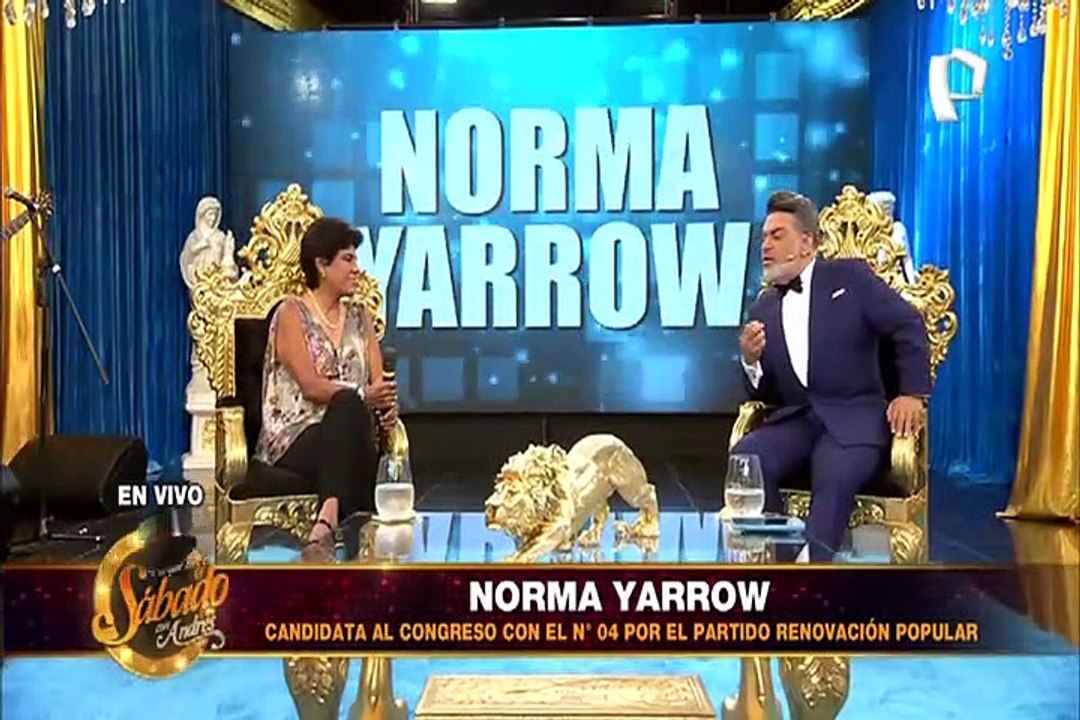 Rafael López Aliaga y Norma Yarrow en “Porque hoy es sábado con Andrés”