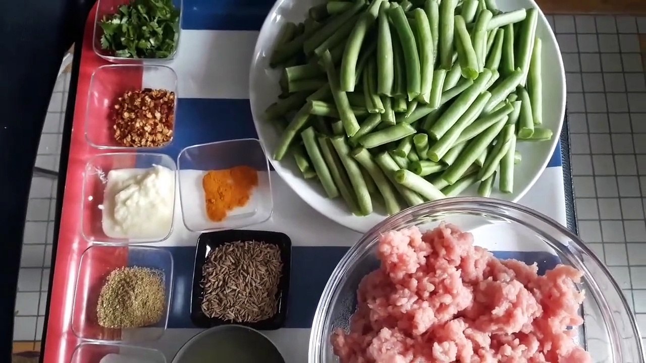 Viande Hachée Et Des Haricots Verts