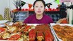 (Recipe Mukbang) Spicy Seafood Boil W. Blue Crab, Lobster, Shrimp, Andouille, Calamari Mukbang!