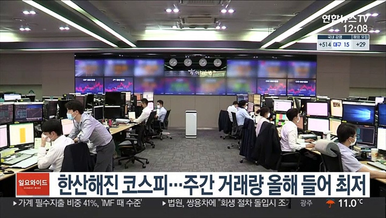 한산해진 코스피…주간 거래량 올해 들어 최저