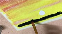 Easy Sunset & Beach Acrylic Painting | Tutorial for Beginners | How to paint Sunset | Candy Arts