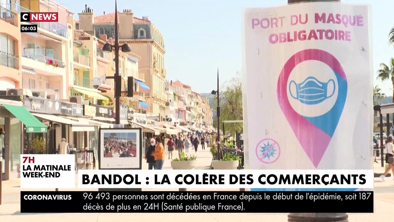 Reportage à Bandol où les commerçants "non essentiels" sont furieux de devoir fermer alors que les touristes sont arrivés et se promènent le long de la plage