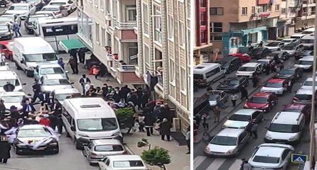 Kısıtlamaya rağmen sokakta düğün eğlencesi