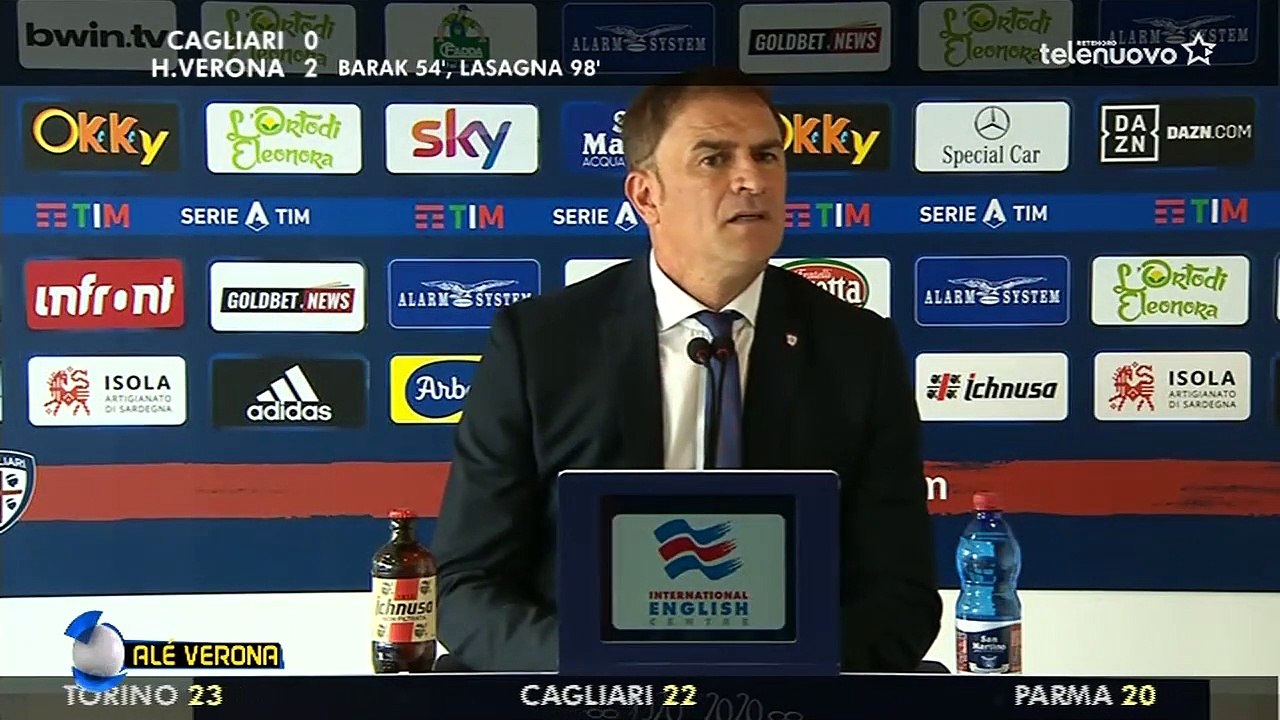 ALÉ VERONA: CAGLIARI-H.VERONA 0-2, CONFERENZA STAMPA DI SEMPLICI