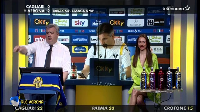 ALÉ VERONA: CAGLIARI-H.VERONA 0-2, CONFERENZA STAMPA DI JURIC