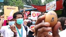 Ostereier-Protest in Myanmar