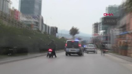 Fırsattan istifade edip polisten kaçan elleri kelepçeli şüpheli, vurularak yakalandı