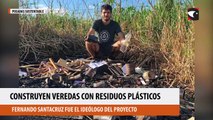 Medioambiente: Posadas estrena una vereda construida enteramente con baldosas hechas con residuos plásticos