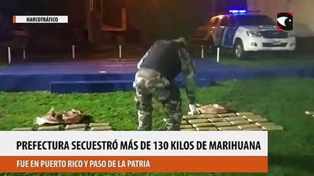 Prefectura secuestró más de 130 kilos de marihuana