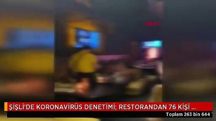 ŞİŞLİ'DE KORONAVİRÜS DENETİMİ; RESTORANDAN 76 KİŞİ ÇIKTI