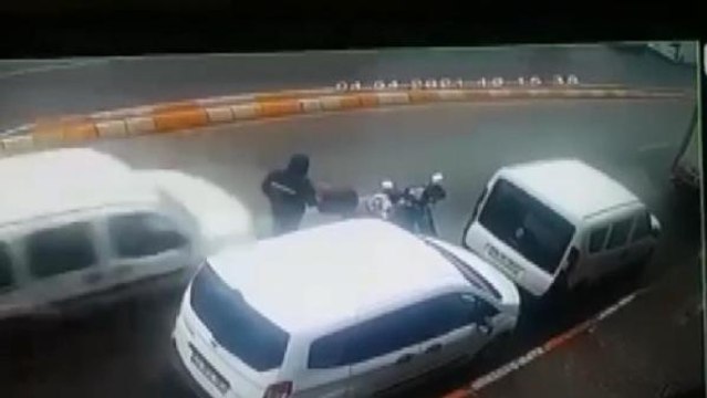 Üsküdar'da motosiklet sürücüsünün öldüğü kaza güvenlik kamerasında