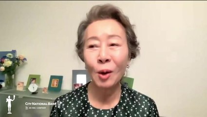 Youn Yuh-jung Backstage Speech At SAG Awards