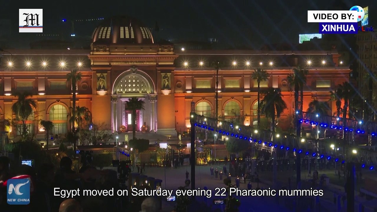 Egypt moves 22 Pharaonic mummies to new museum amid festive "golden parade"