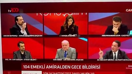 Hakan Bayrakçı ve Mücahit Birinci canlı yayında 'amiraller bildirisi' nedeniyle birbirine girdi