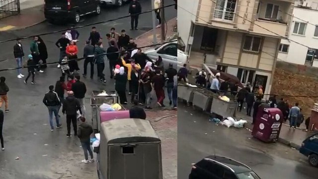 Arnavutköy’de çocukların kavgasına aileleri de karıştı ortalık savaş alanına döndü