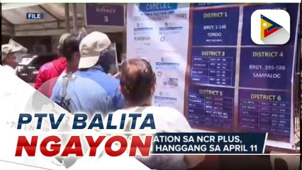 Voter's registration sa NCR Plus, suspendido pa rin hanggang April 11