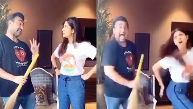 Shilpa Shetty को Husband Raj Kundra ने मारी झाड़ू; FUNNY VIDEO VIRAL | Boldsky