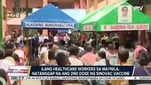 Manila LGU, nagsumite na ng requirements sa DOH para payagang magbakuna ng nasa A4 priority sector; Ilang healthcare workers sa Maynila, natanggap na ang ikalawang dose ng Sinovac vaccine