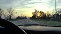Relaxed drive at sunset