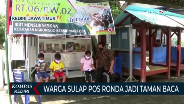 Warga Sulap Pos Kamling Menjadi Taman Baca Bagi Anak