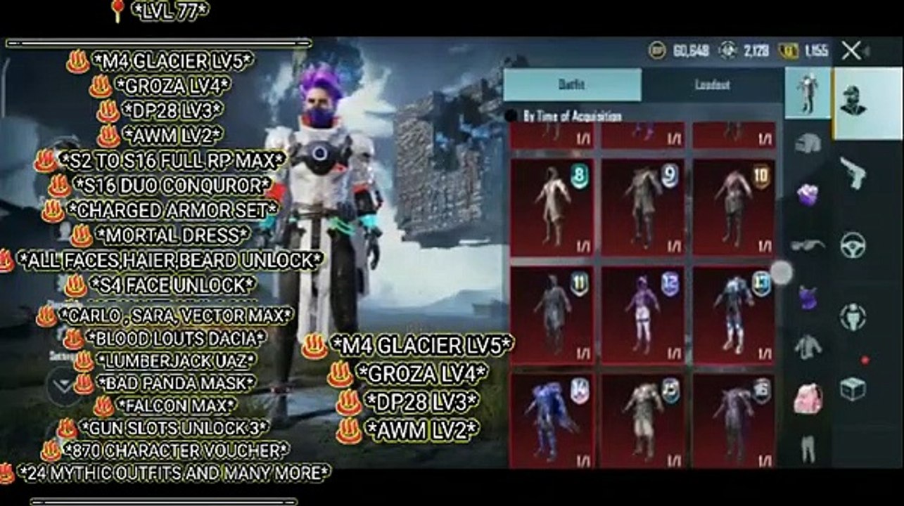 Pubg Account For Sale | M416 Glacier L 5 Account Sell | Mythic Fashion Account For Sell | Pubg Sell