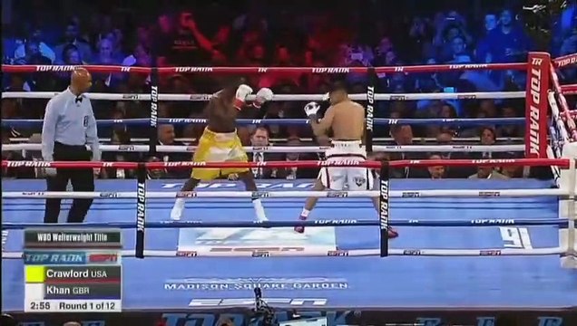 Terence Crawford Vs Amir Khan Highlights (A Controvesial Technical Knockout)
