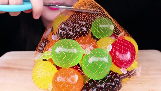 Asmr Tiktok Fruit Jelly, Rainbow Jelly Noodles 틱톡 과일 젤리, 무지개 젤리 국수 먹방 (Eating Sounds) No Talking