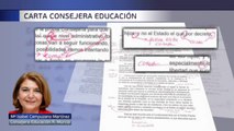 La carta de la Consejera de Educacion de Murcia a examen