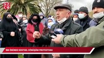 İBB önünde kentsel dönüşüm protestosu