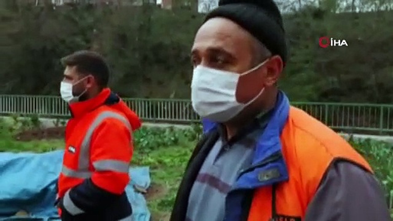 Giresun'da derede can pazarı