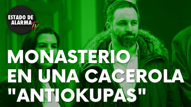 Rocío Monasterio, candidata de Vox a la Asamblea de Madrid, en una cacerolada “antiokupas”