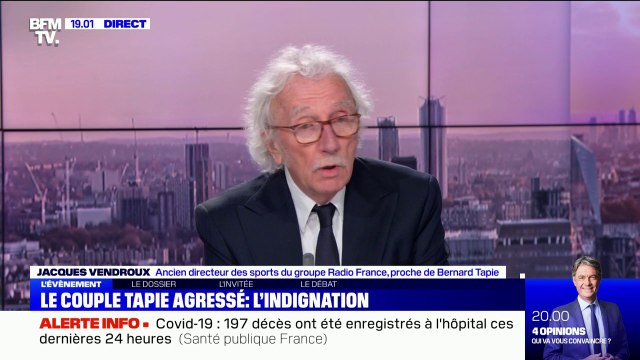 C'est une épreuve supplémentaire qu'ils traversent avec beaucoup de dignité : Jacques Vendroux réagit à l'agression du couple Tapie