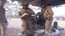 Soldiers from the Royal Horse Artillery Firing the 105mm Light Artillery Gun