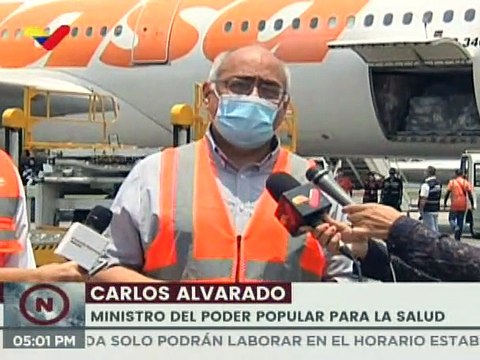 Arriban al país 16 toneladas de insumos médicos provenientes de China para combatir la COVID-19