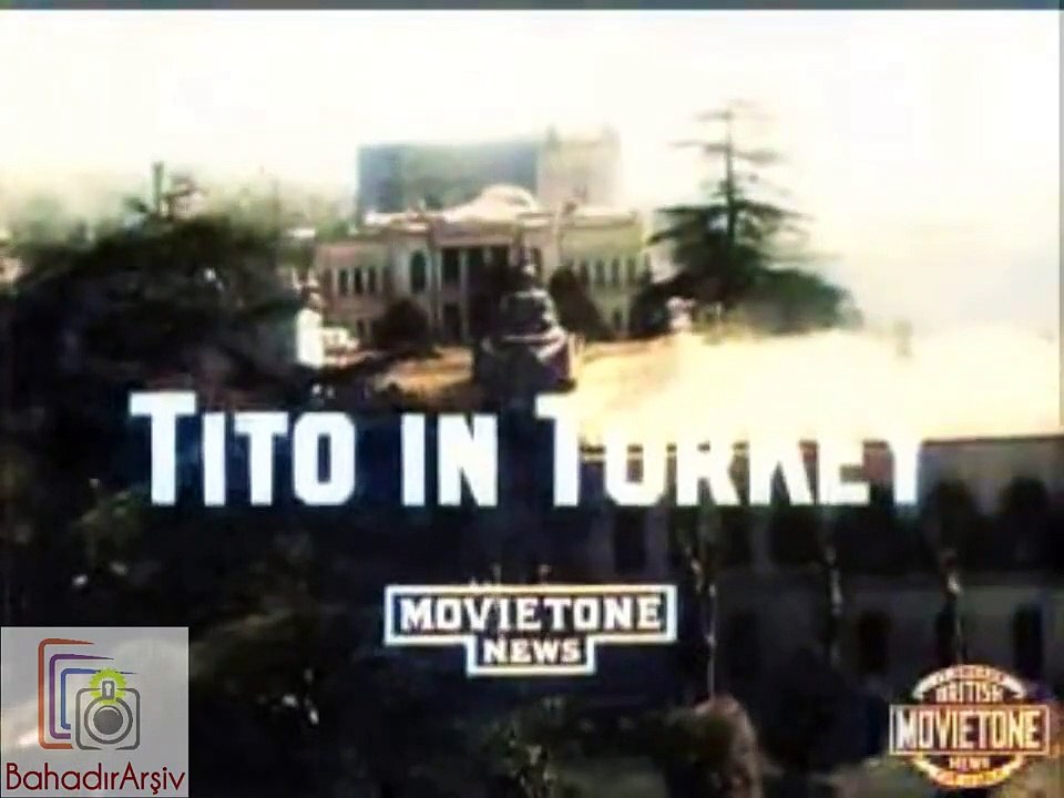 Yugoslavya Devlet Başkanı Tito Türkiye'de Celal Bayar ile 1954 (Renkli) / Yugoslav President Tito in Turkey with Celal Bayar 1954 (Colorized)