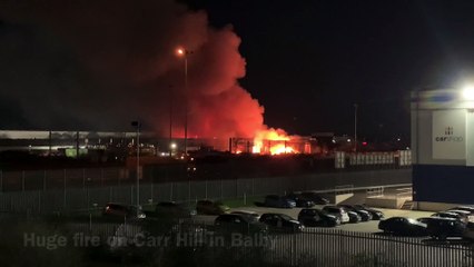 Recycling plant fire in Balby