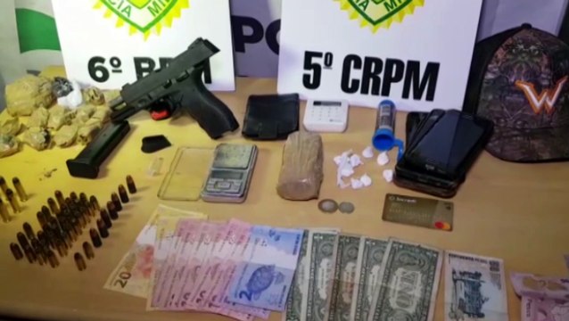 Casal é preso pela PM com cocaína, armas e munições; ação teve início em Catanduvas e terminou em Campo Bonito
