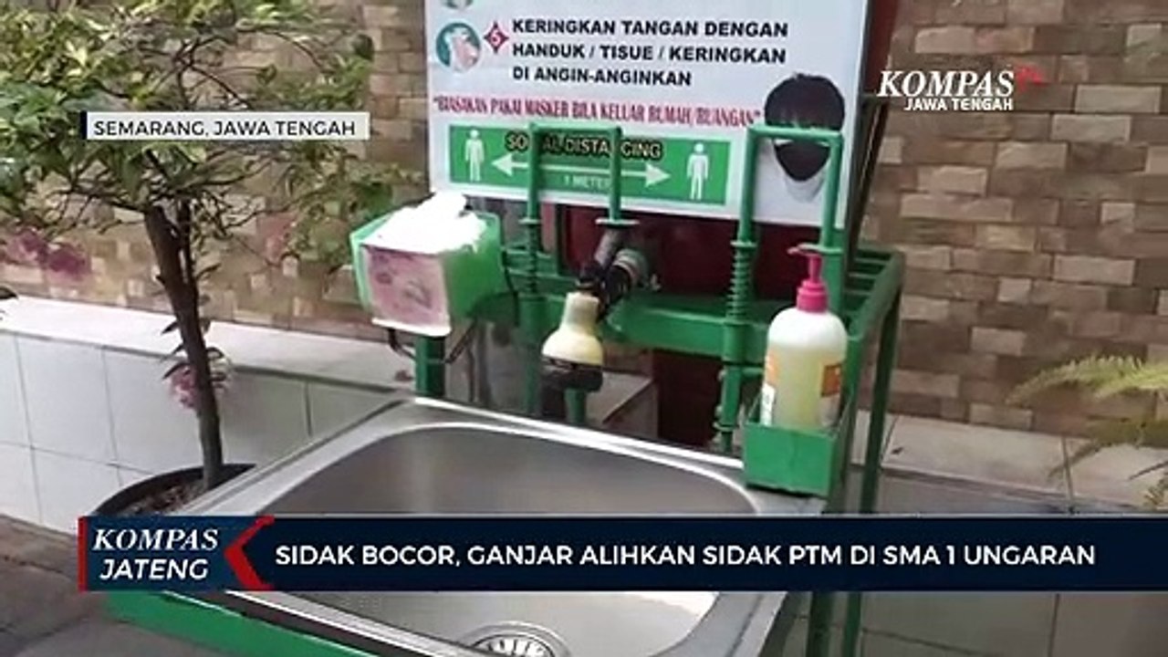 Sidak Bocor, Ganjar  Alihkan Sidak PTM di SMA Negeri 1 Ungaran