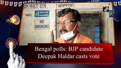 Bengal polls: BJP candidate Deepak Haldar casts vote