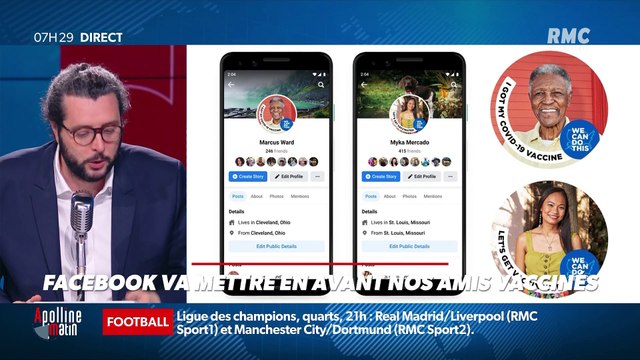 #Magnien, la chronique des réseaux sociaux : Facebook va mettre en avant nos amis vaccinés - 06/04