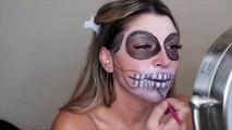 Easy Diamond Skeleton Queen Halloween Makeup Tutorial ~ Skull Makeup