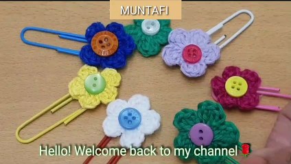 Crochet Flower Paper Clip Craft, copyright free video, no copyright video, without copyright video