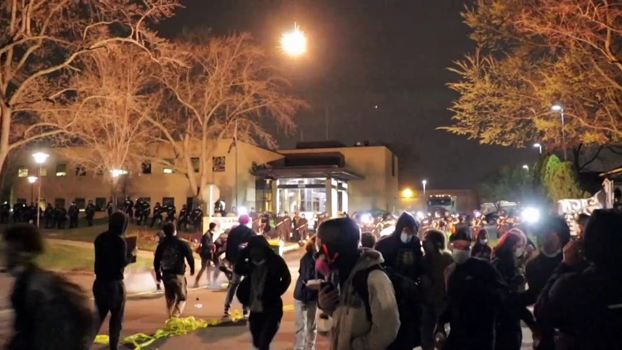 Minneapolis protesters forcefully dispersed after US police shooting of Black man