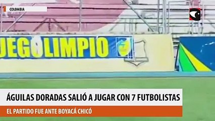 Águilas Doradas salió a jugar con 7 futbolistas