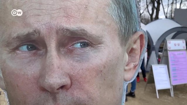 Антипутинский лагерь в центре Берлина (12.04.2021)