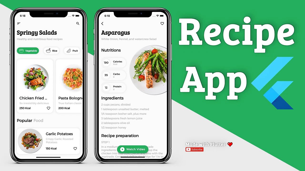 Recipe Flutter App Ui Kit - Speed Code Tutorial