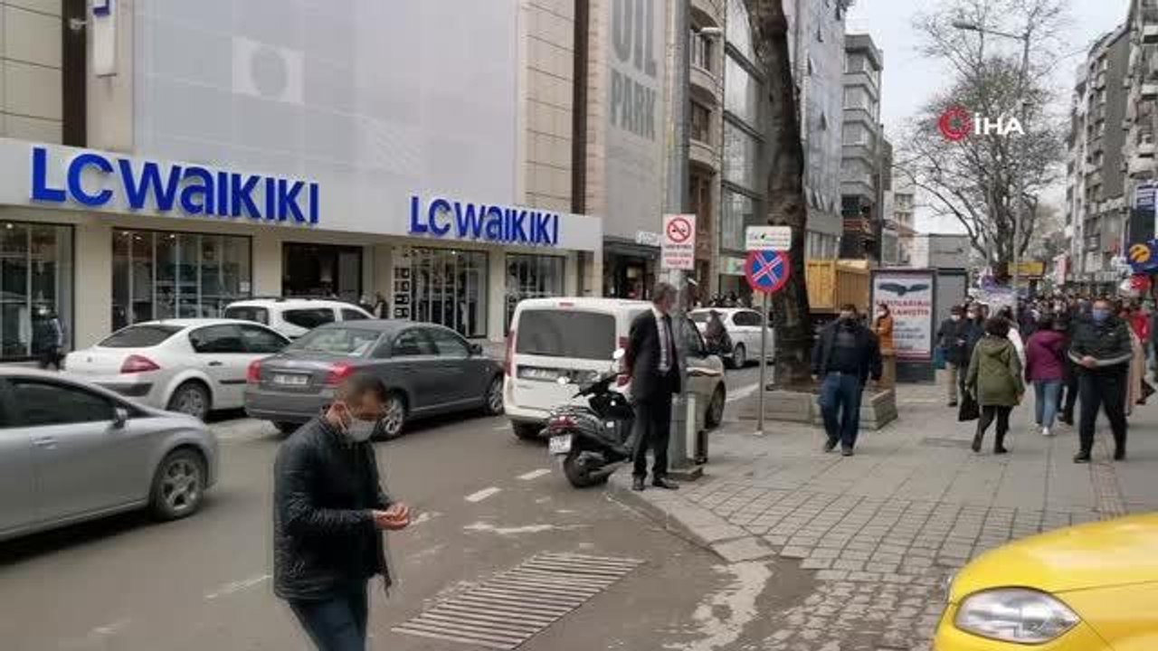 Zonguldak'ta tedirgin eden kalabalık