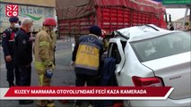 Kuzey Marmara Otoyolu'ndaki korkunç kaza kamerada