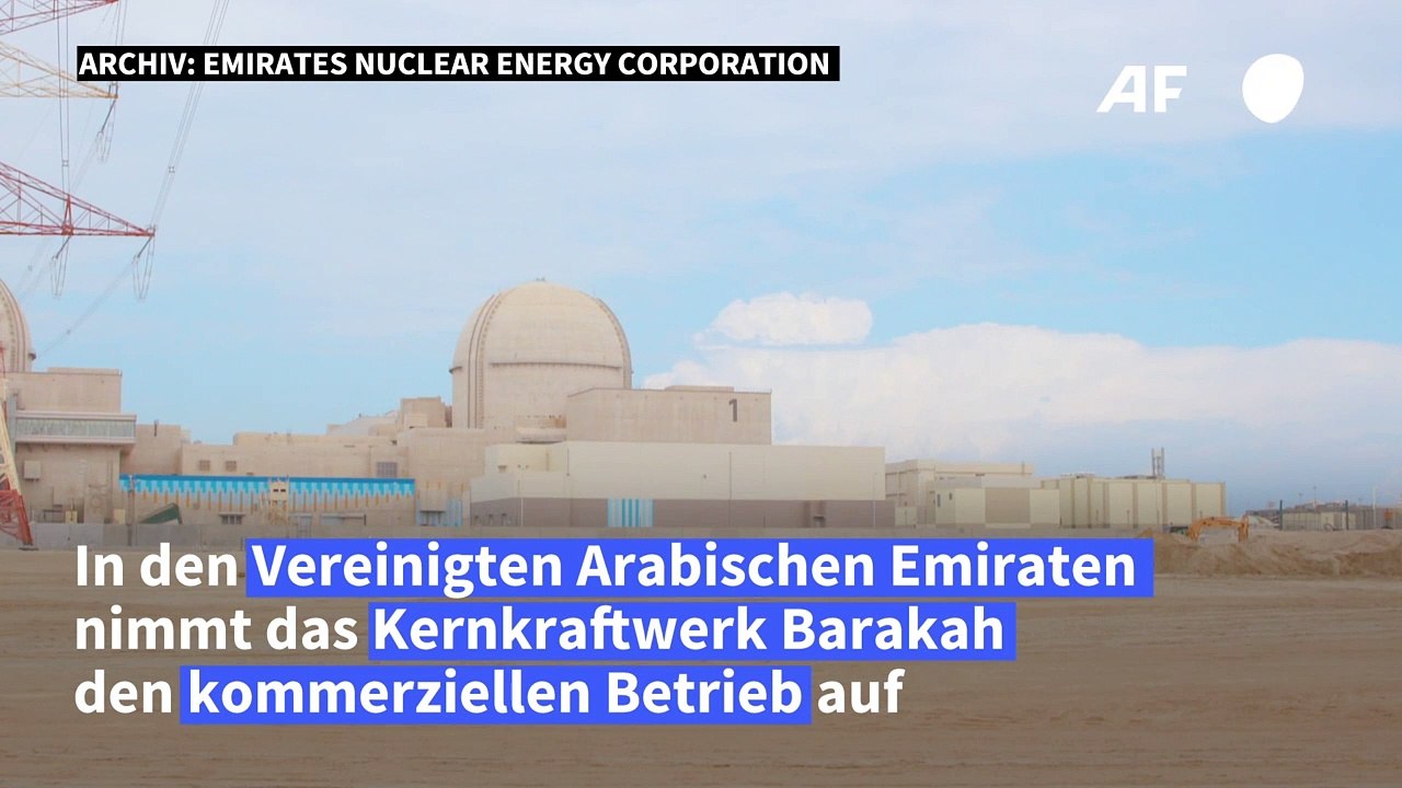 Erstes Atomkraftwerk in Arabien nimmt kommerziellen Betrieb auf