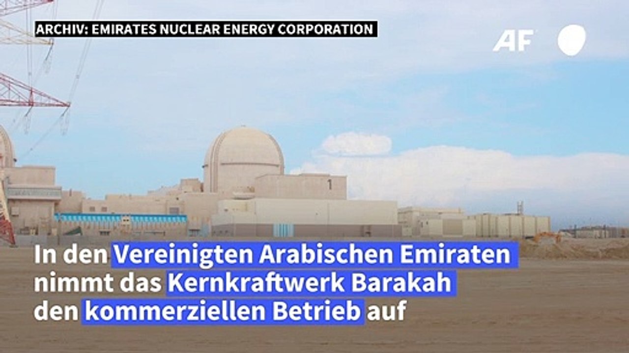 Erstes Atomkraftwerk in Arabien nimmt kommerziellen Betrieb auf
